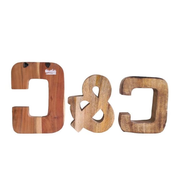 Artsy Solid Wood C & C Alphabet Letter Studded/Textured - Picture 4 of 4